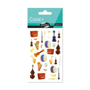 Pegatinas Instrumentos Musicales Cooky Maildor