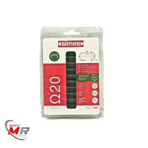 Agrafos de rede verdes SIMES 20MM CAIXA DE 1000 UNIDADES