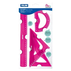 Kit Reglas Flex & Resistant Rosa MILAN