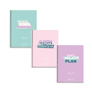 Agenda Escolar Semanal Pastel 2025-2026